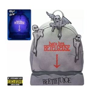 Beetlejuice Loungefly Glow-in-the-Dark Backpack NWT